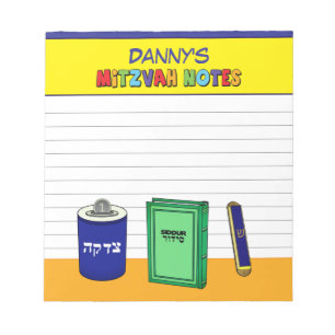 Personalized Mitzvah Items - Colorful Notepad