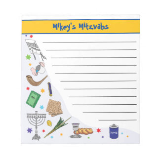 Personalized Mitzvah Notepad -Style 1