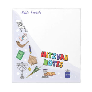 Personalized Mitzvah Notepads - Style 4