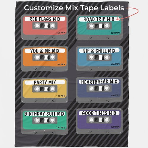 Personalized Mixtape  Fleece Blanket