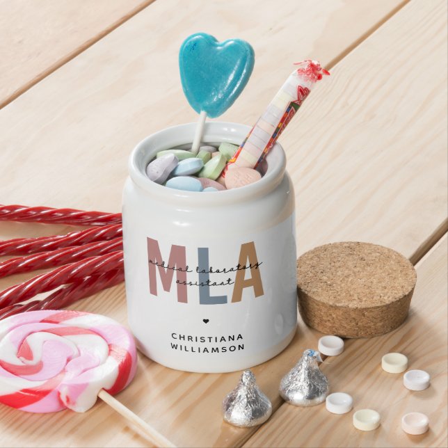 Personalized MLA Medical Laboratory Assistant Candy Jar (In Situ)