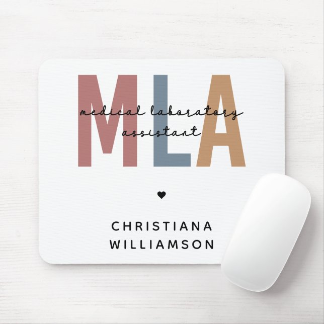 Personalized MLA Medical Laboratory Assistant Mouse Pad (With Mouse)