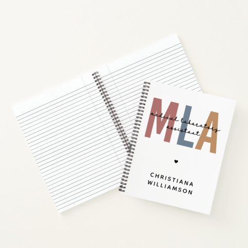 Personalized MLA Medical Laboratory Assistant Notebook