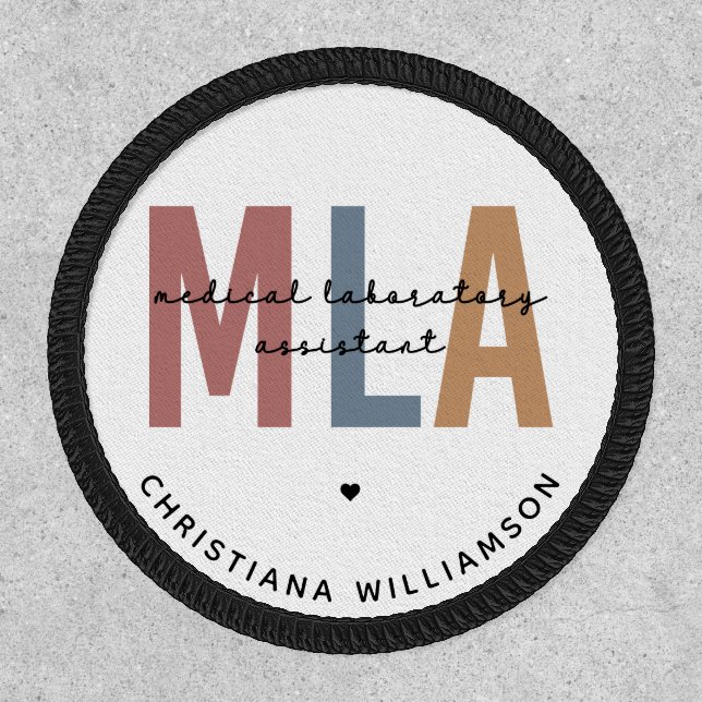 Personalized MLA Medical Laboratory Assistant Patch (Front)