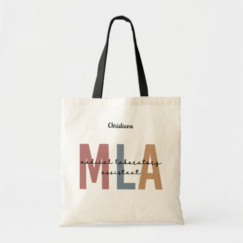 Personalized MLA Medical Laboratory Assistant Tote Bag