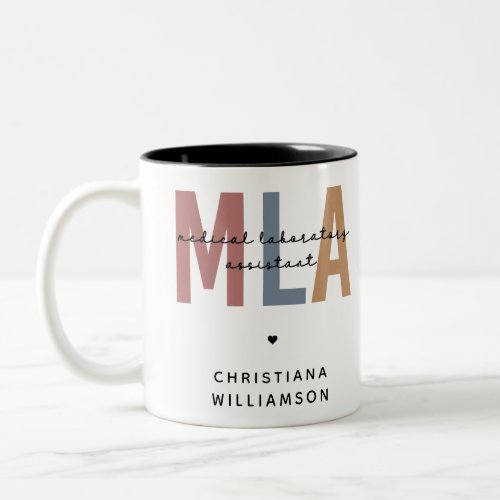 Personalized MLA Medical Laboratory Assistant Two_Tone Coffee Mug