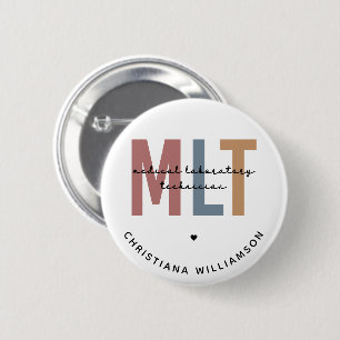 Personalized MLT Medical Laboratory Technician Button