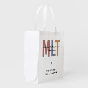 Personalized MLT Medical Laboratory Technician Grocery Bag