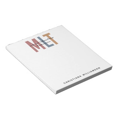 Personalized MLT Medical Laboratory Technician Notepad