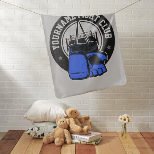 Personalized MMA Mixed Martial Arts Fight Club Baby Blanket