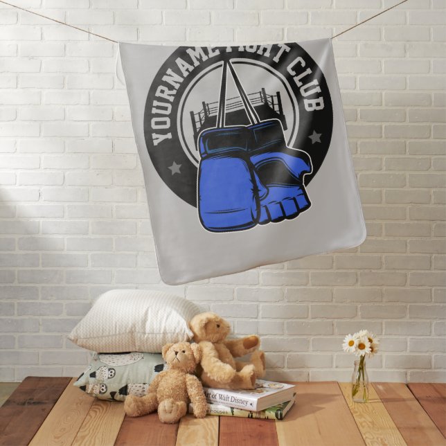 Personalized MMA Mixed Martial Arts Fight Club Baby Blanket (In Situ)