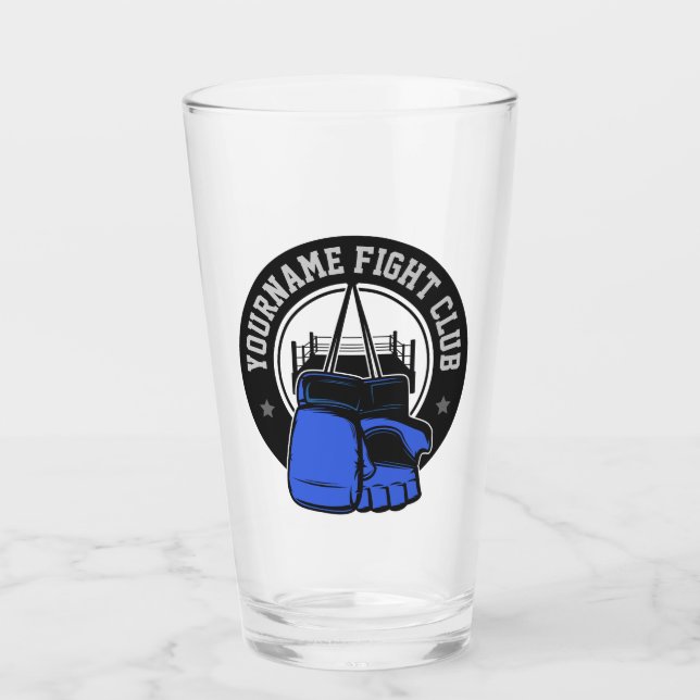 Personalized MMA Mixed Martial Arts Fight Club Glass (Front)