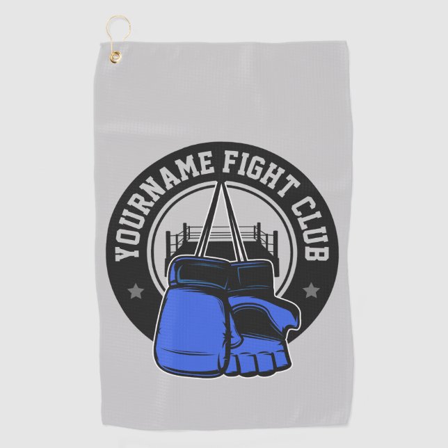 Personalized MMA Mixed Martial Arts Fight Club Golf Towel (Front)