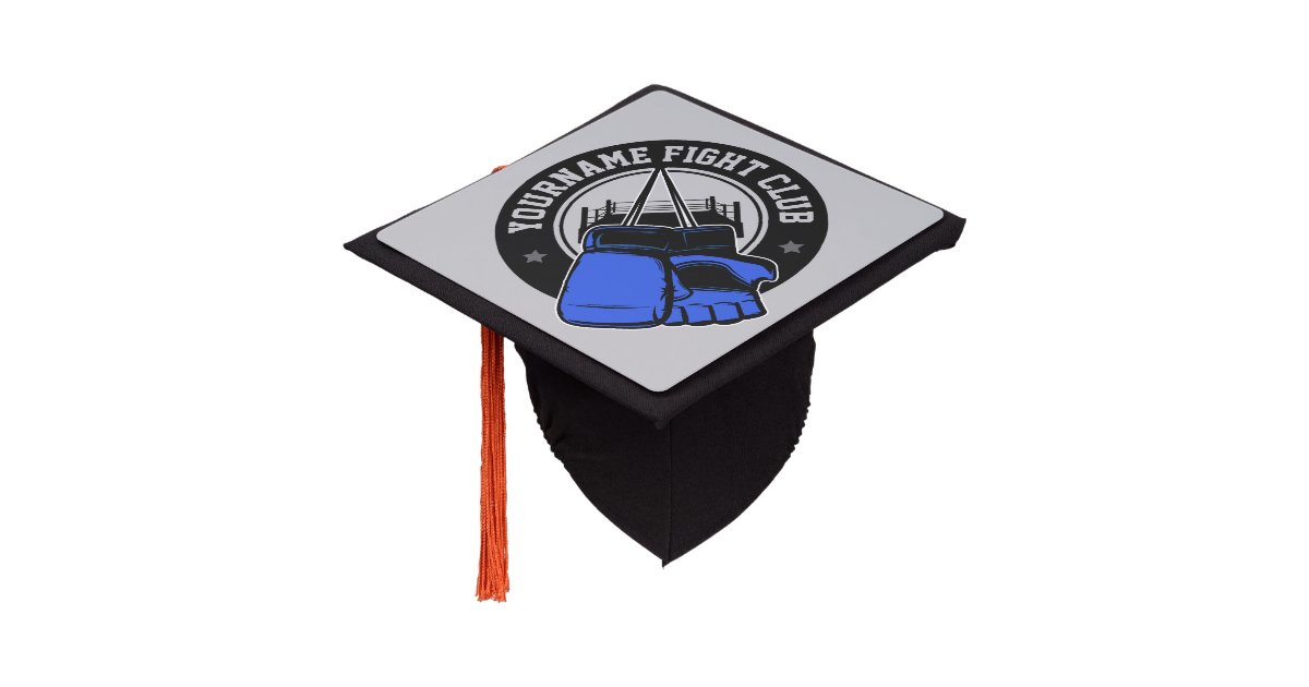Personalized mma mixed martial arts fight club graduation cap topper