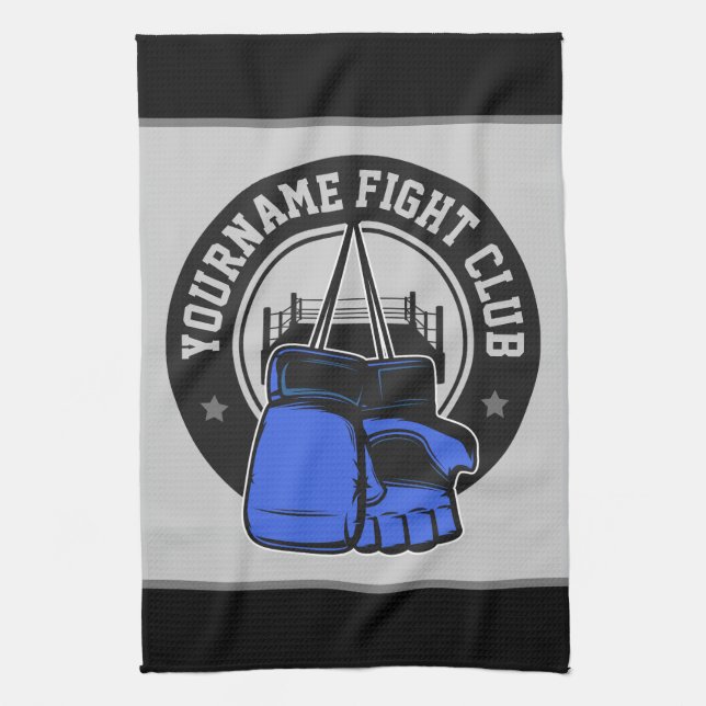 Personalized MMA Mixed Martial Arts Fight Club Kitchen Towel (Vertical)