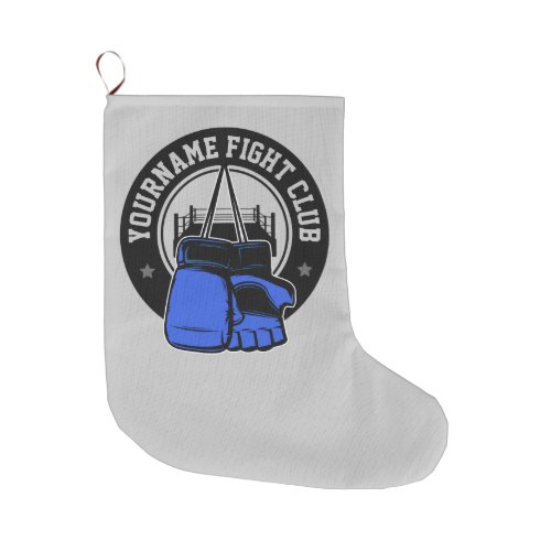 Personalized MMA Mixed Martial Arts Fight Club Large Christmas Stocking