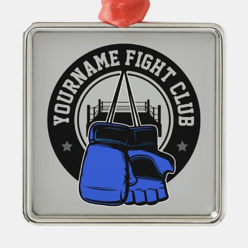 Personalized MMA Mixed Martial Arts Fight Club Metal Ornament