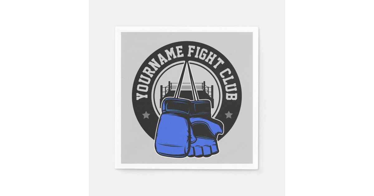 Personalized mma mixed martial arts fight club napkins zazzle