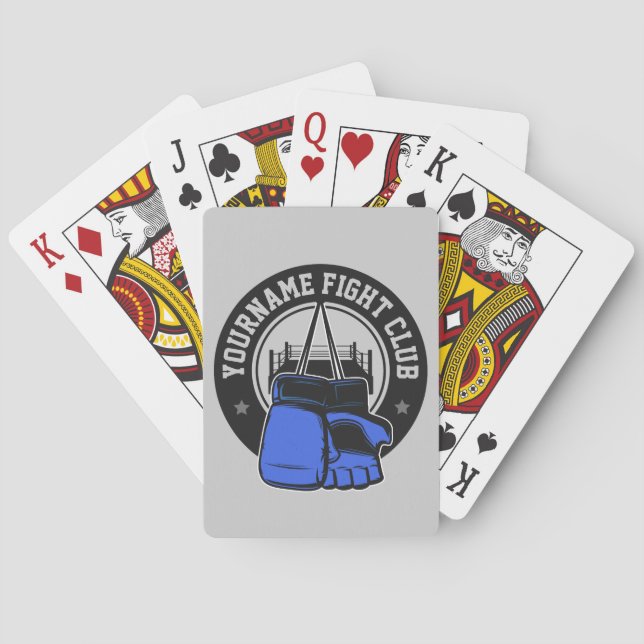 Personalized MMA Mixed Martial Arts Fight Club Poker Cards (Back)