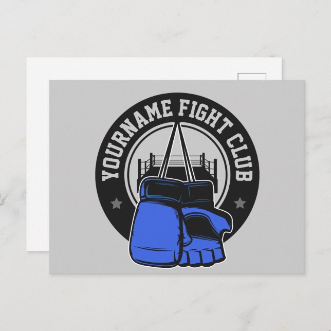 Personalized MMA Mixed Martial Arts Fight Club Postcard (Front/Back)