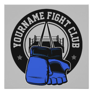 Personalized MMA Mixed Martial Arts Fight Club Poster