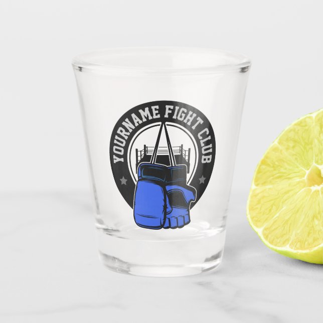 Personalized MMA Mixed Martial Arts Fight Club Shot Glass (Front)