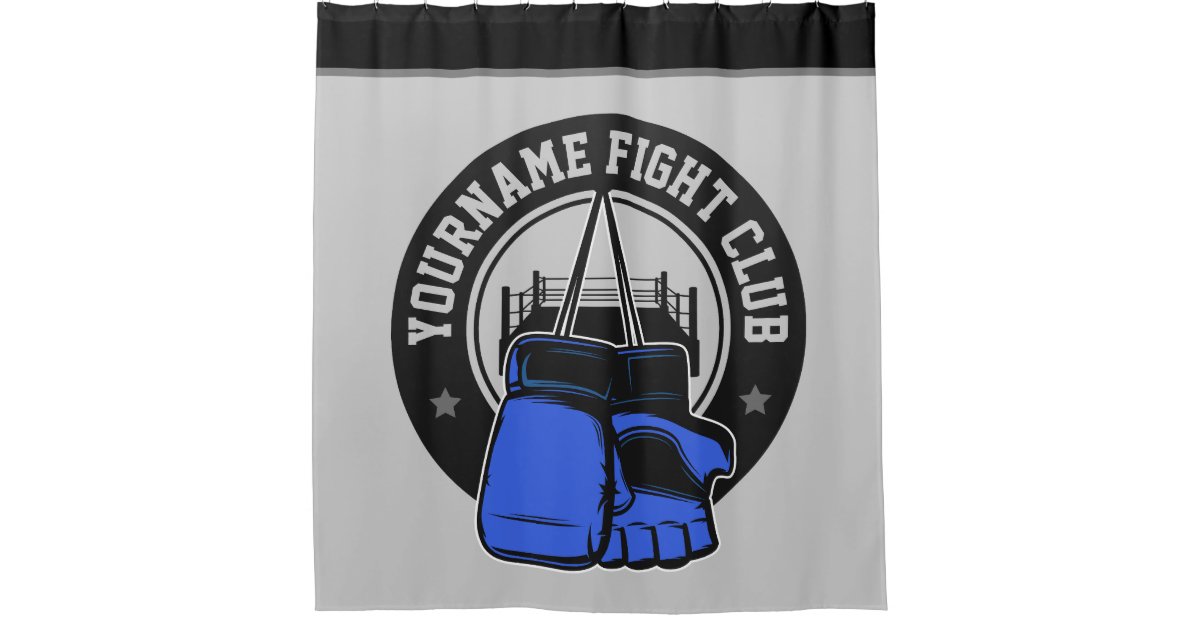 Personalized mma mixed martial arts fight club shower curtain zazzle