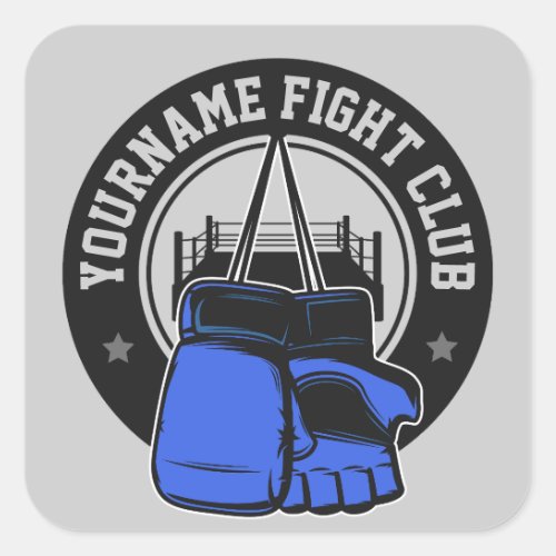 Personalized MMA Mixed Martial Arts Fight Club Square Sticker