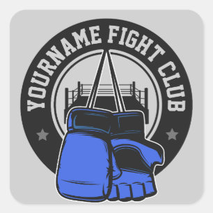 Personalized MMA Mixed Martial Arts Fight Club Square Sticker