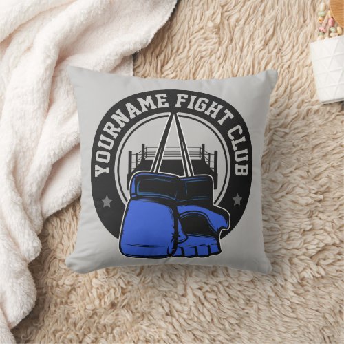 Personalized MMA Mixed Martial Arts Fight Club Throw Pillow