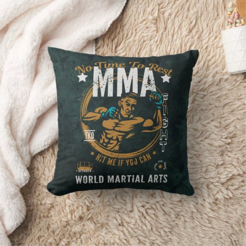 Personalized MMA Throw Pillow