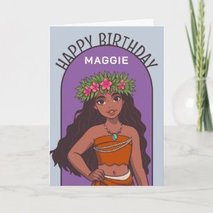 Personalized Moana Birthday Card