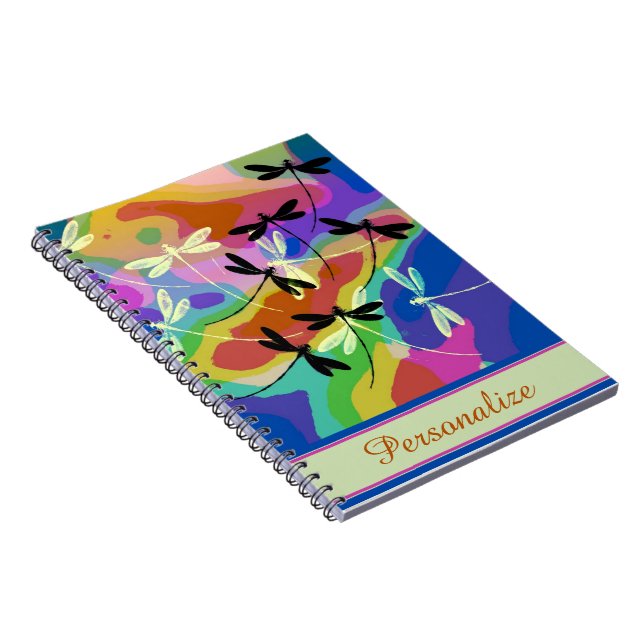 Personalized Mod dragonflies Notebook (Right Side)