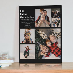 Personalized Modern 3 Generations | 6 Photo Plaque