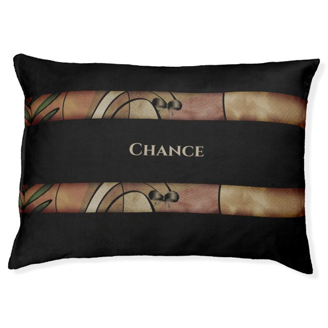 Personalized Modern Abstract Dog Bed (Front)