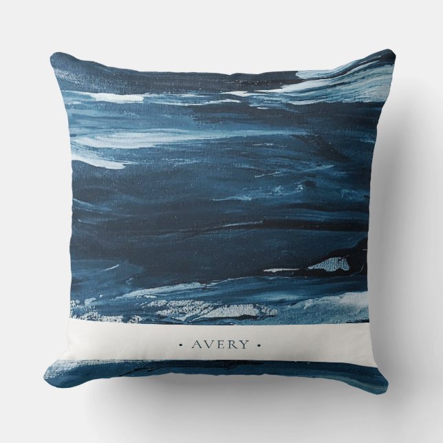 Personalized Modern Abstract Paint design Throw Pillow (Front)