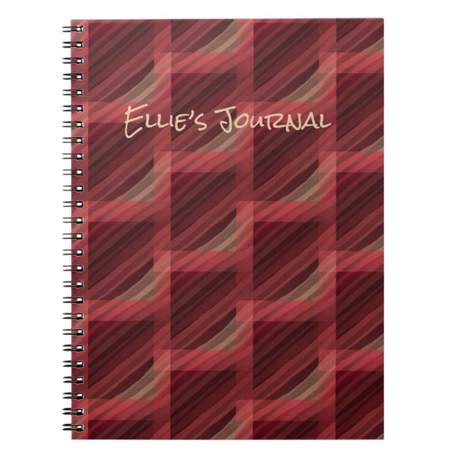 Personalized Modern Abstract Spiral Notebook (Front)