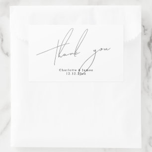 Personalized Modern and Stylish Thank You Rectangular Sticker