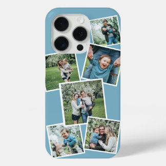 Personalized Modern any color 6 Photo Collage  iPhone 15 Pro Case