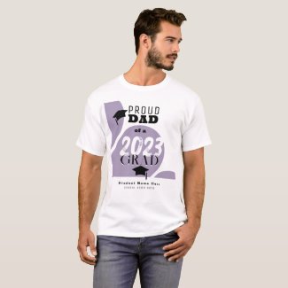 Personalized Modern Arch Proud Dad Grad T-Shirt