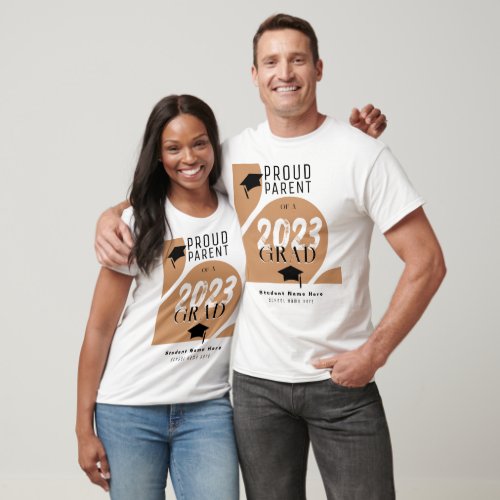 Personalized Modern Arch Proud Parents Grad T_Shirt