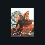 Personalized Modern  best friends photo Canvas Print<br><div class="desc">Create a cherished keepsake of your friendship with our Personalized Modern Best Friends Photo Canvas Print. This canvas print allows you to showcase your favorite photo of you and your best friend, capturing the special moments and memories you've shared together. The wrapped canvas design gives it a sleek and contemporary...</div>
