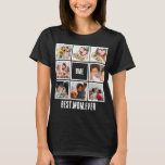 Personalized Modern Best Mom Ever 8 Photo Collage T-Shirt<br><div class="desc">Personalized Modern Best Mom Ever 8 Photo Collage. Customize this mothers day gift for mom with 8 photos and abbreviation like BGE for Best Grandma Ever, </div>