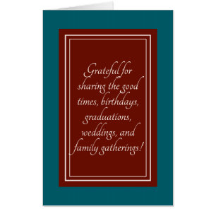 Personalized Modern Birthday Teal and Burgundy Red Card