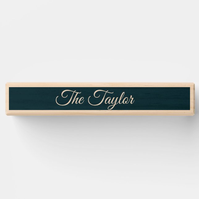 Personalized Modern Black And Blue Custom Name Topple Tower (Front)