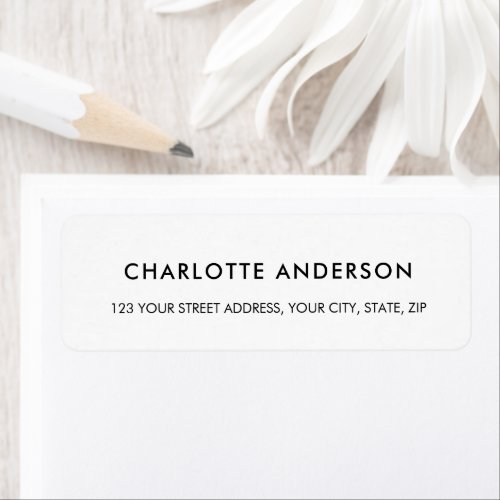 Personalized Modern black and white Label