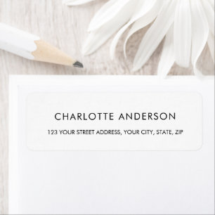 Personalized Modern black and white Label