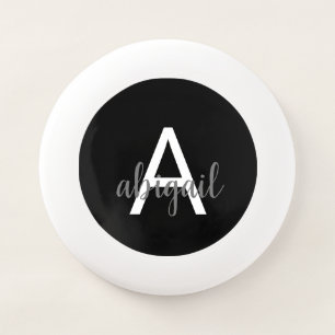 Personalized Modern Black Monogram Name Wham-O Frisbee