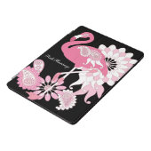 Personalized Modern Black Pink Flamingo iPad Pro Cover (Side)