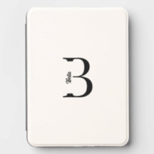 Personalized Modern Black Script Monogrammed